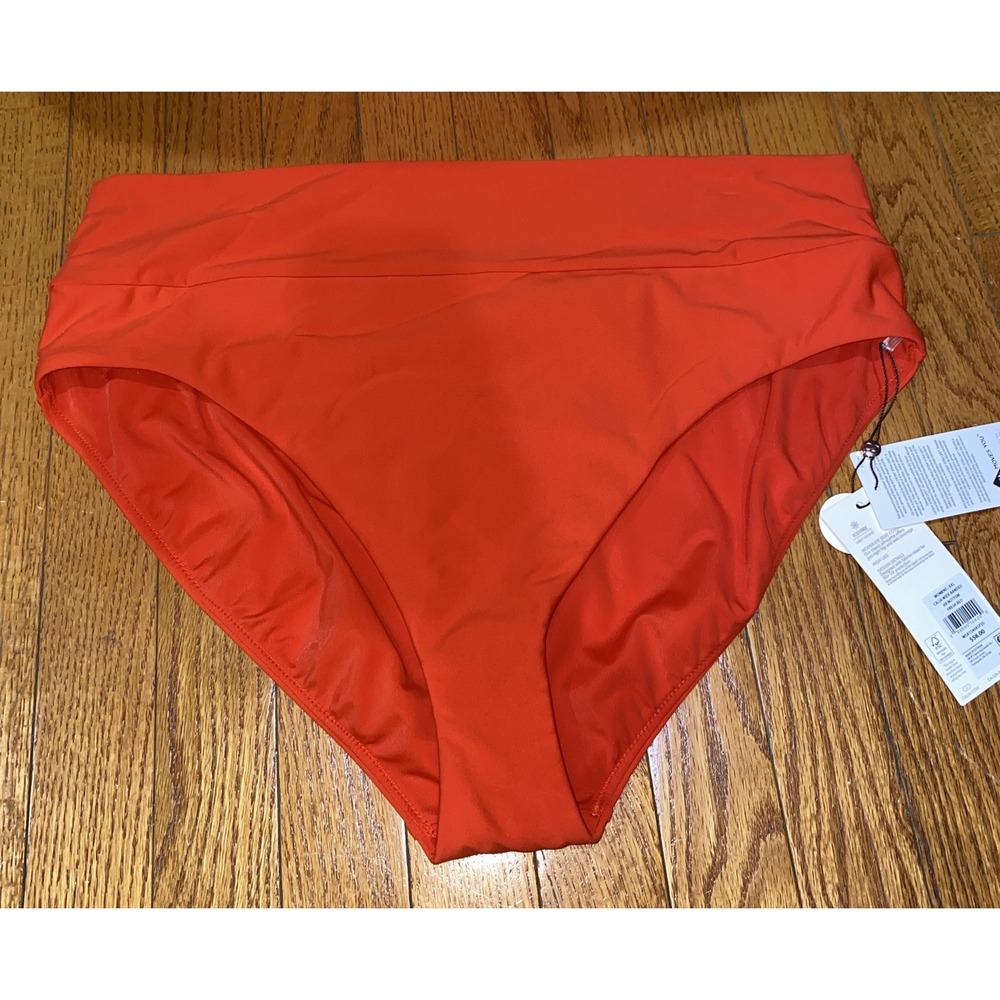 Calia Tummy Control Bikini Bottom Wide Banded‎ High Rise Size XXL Red